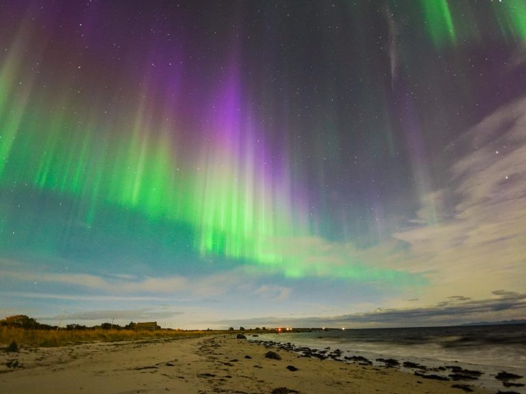 Luisa Schaffner blue Aurora on the Beach, Arctic Road Trips